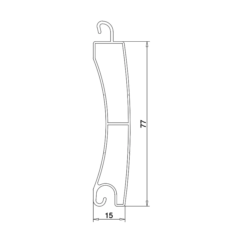 77 mm Alüminyum Çift Duvarlı Lamel